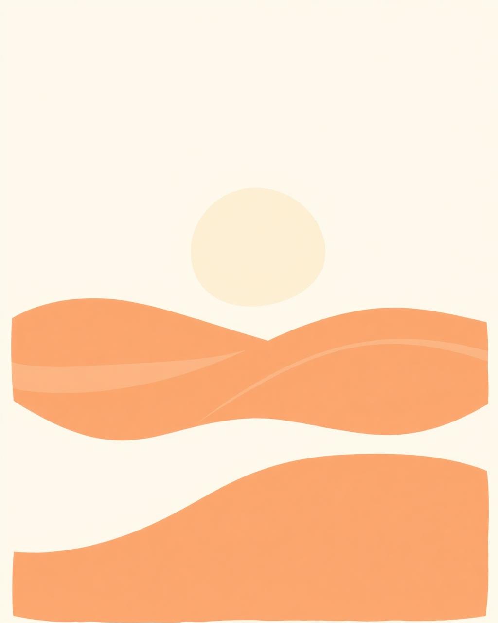 Abstract sun and dune illustration