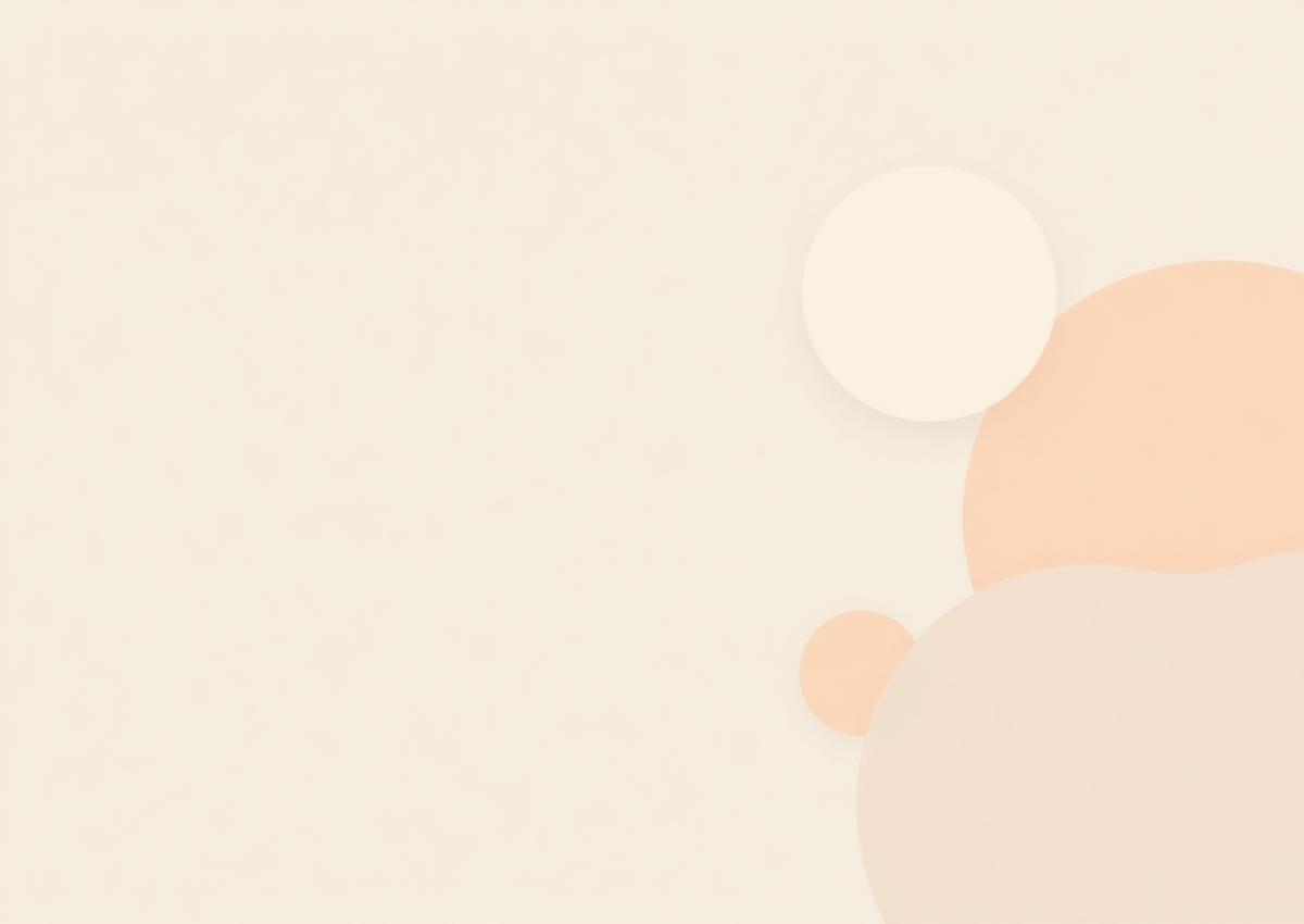 Abstract interface shapes in cream and blush