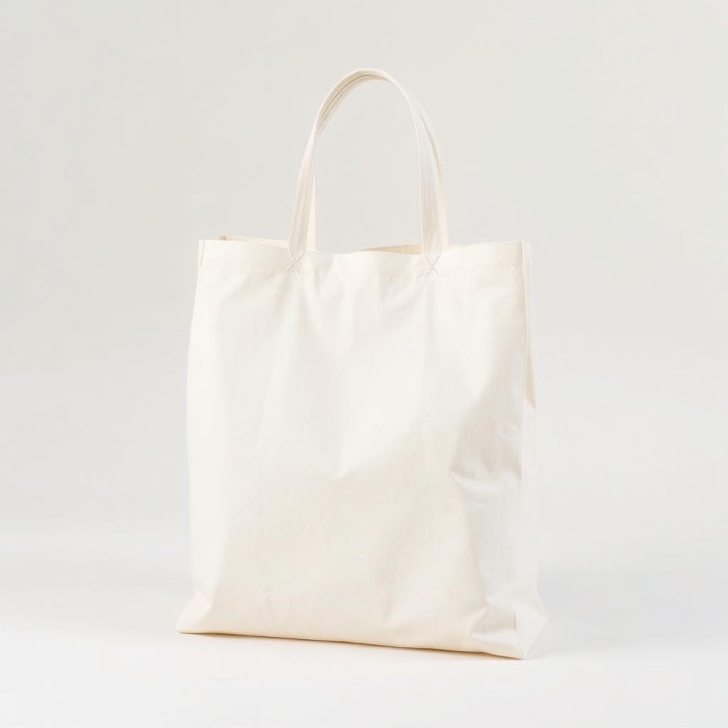 Unbranded natural canvas tote study